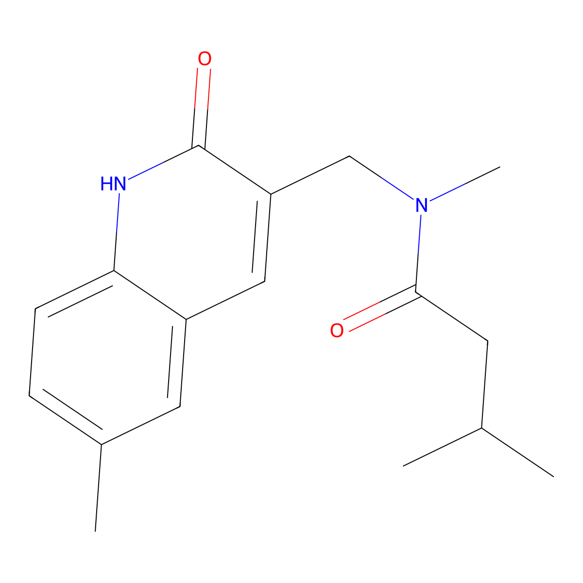 N,3-dimethyl-N-[(6-methyl-2-oxo-1H-quinolin-3-yl)methyl]butanamide molecular structure, CAS 673453-79-7