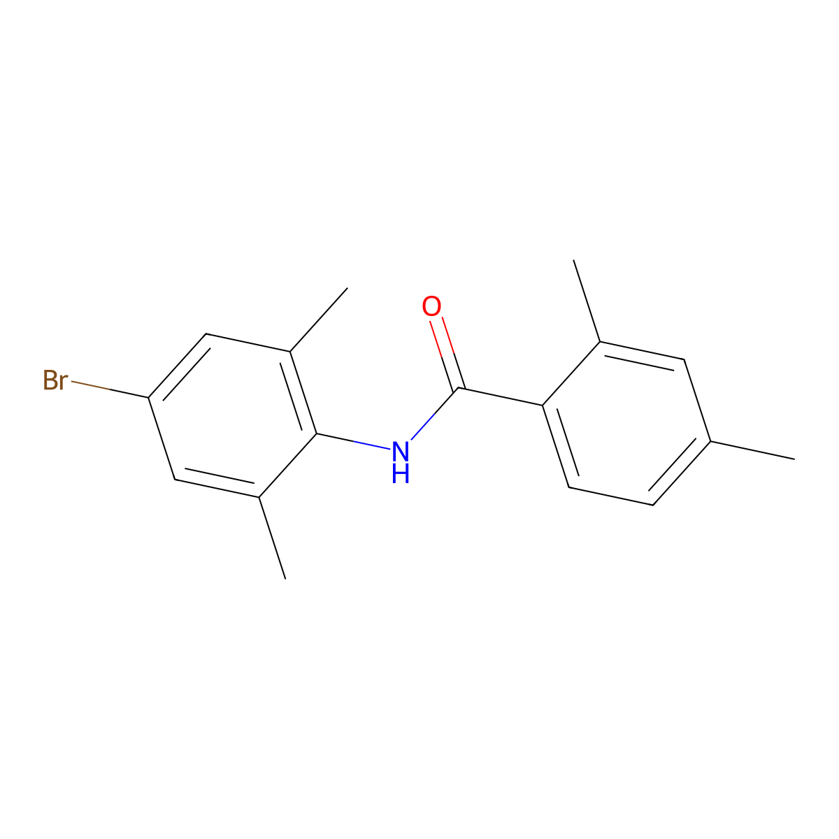 N-(4-bromo-2,6-dimethylphenyl)-2,4-dimethylbenzamide molecular structure, CAS 673454-80-3