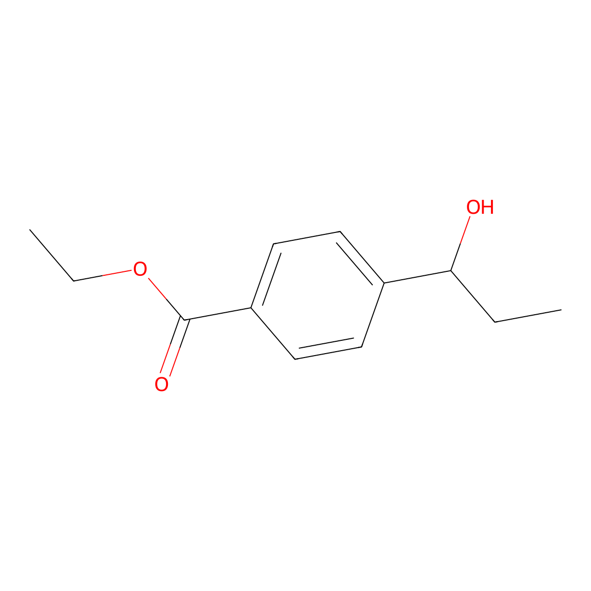 Ethyl 4-(1-hydroxypropyl)benzoate molecular structure, CAS 673457-96-0