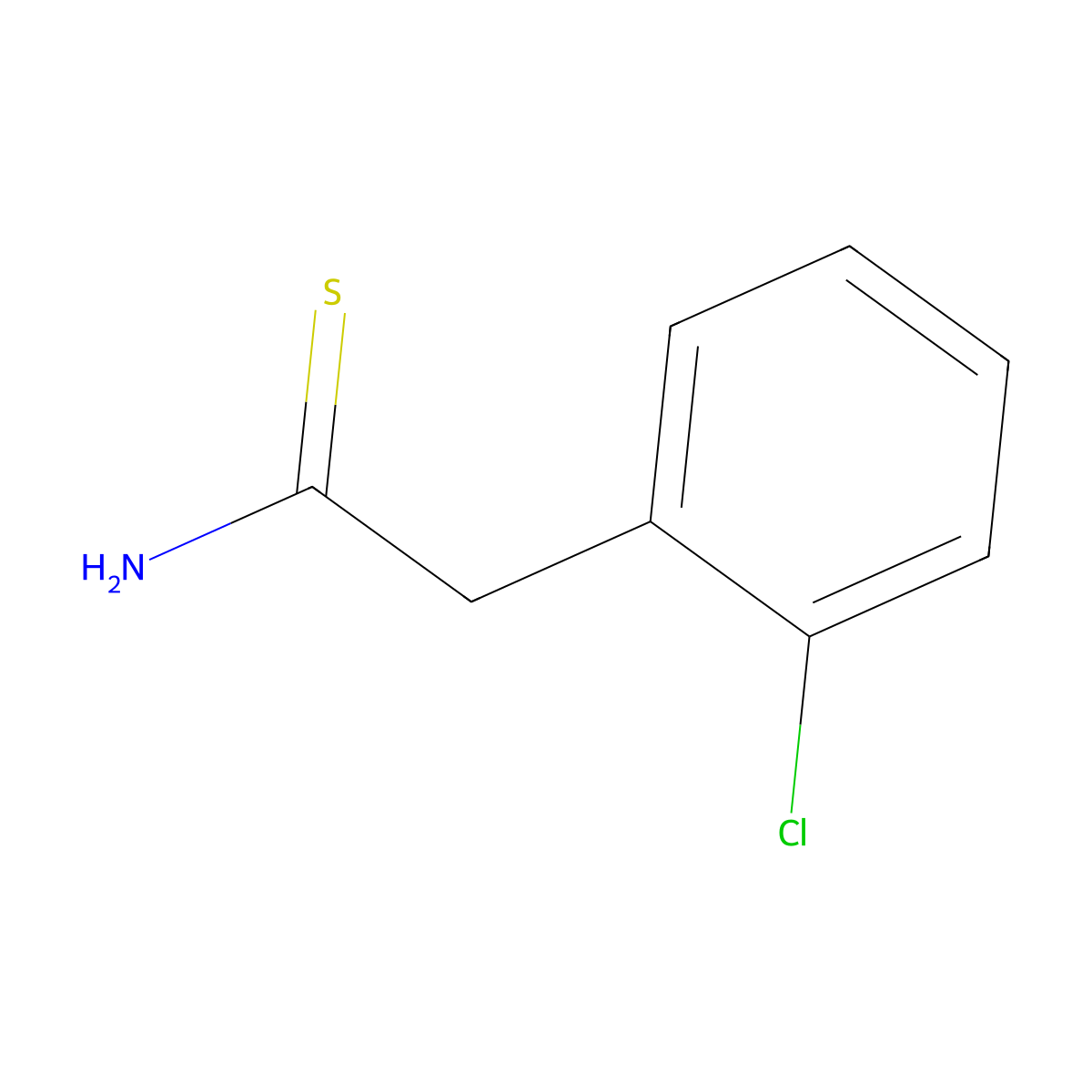 2-(2-Chlorophenyl)ethanethioamide molecular structure, CAS 673476-96-5