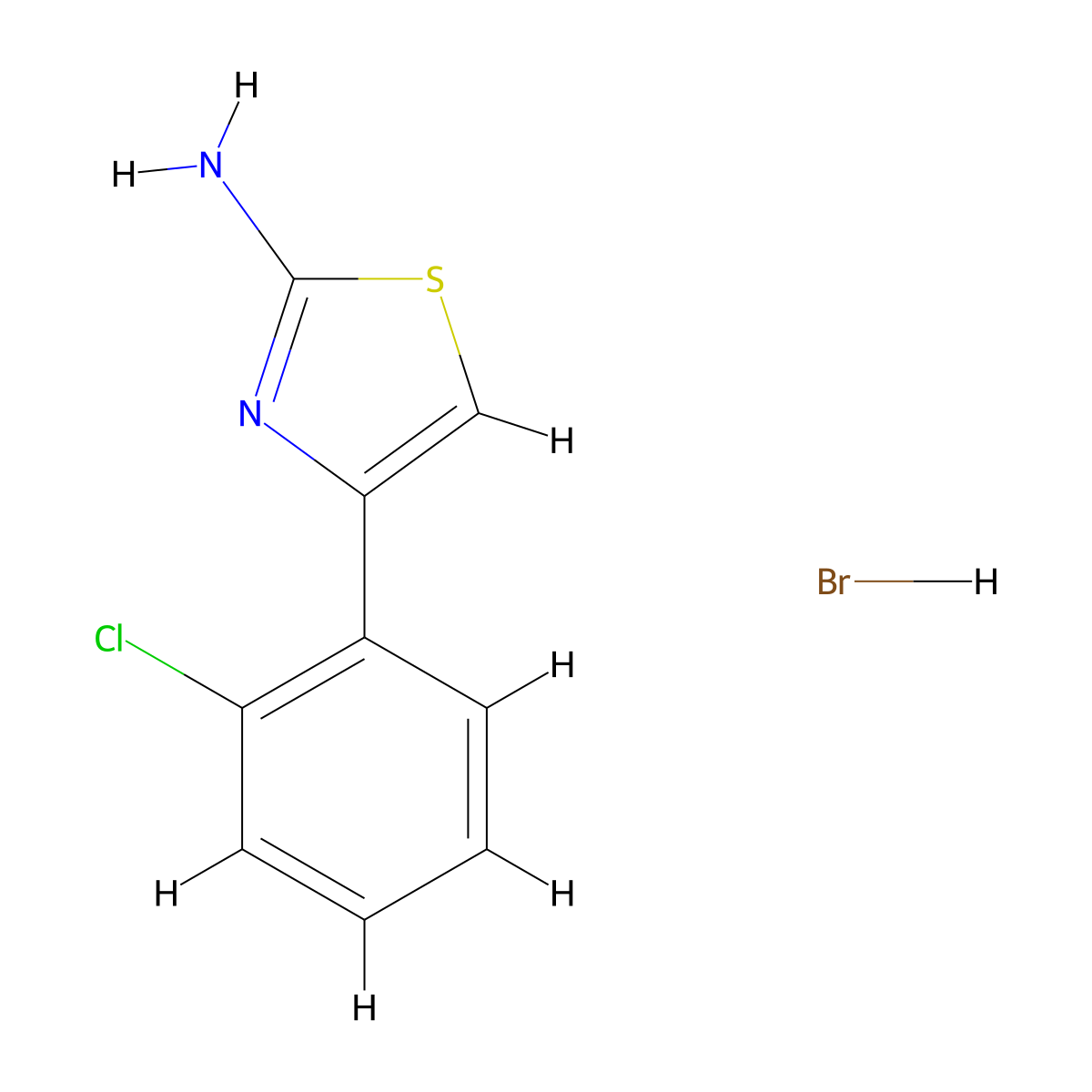 4-(2-Chlorophenyl)thiazol-2-amine hydrobromide molecular structure, CAS 673477-11-7