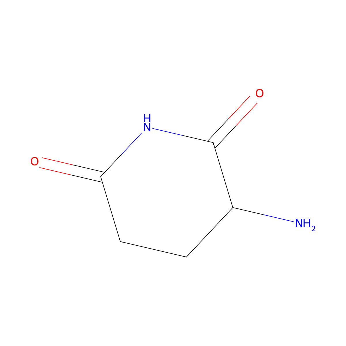 (R)-3-Amino-piperidine-2,6-dione molecular structure, CAS 673485-72-8
