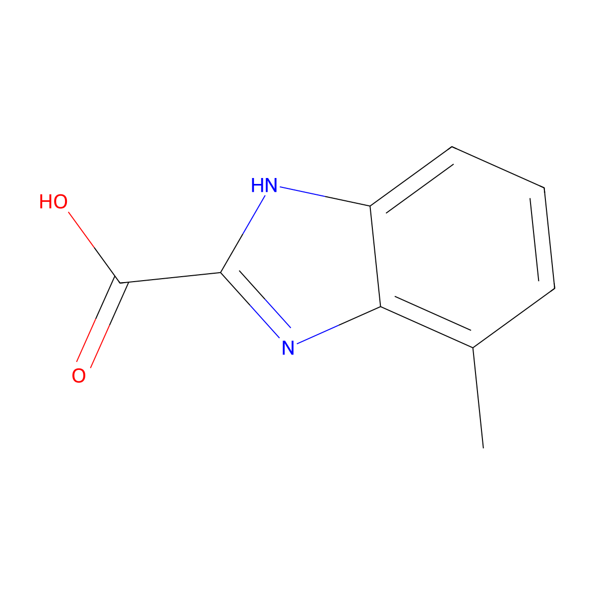 4-Methyl-1H-benzimidazole-2-carboxylic acid molecular structure, CAS 673487-32-6