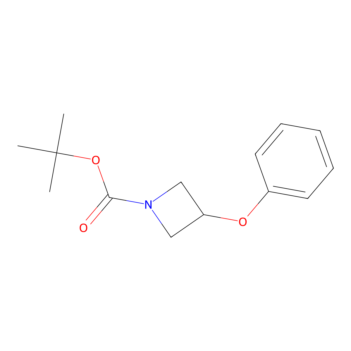 tert-Butyl 3-phenoxyazetidine-1-carboxylate molecular structure, CAS 6735-33-7