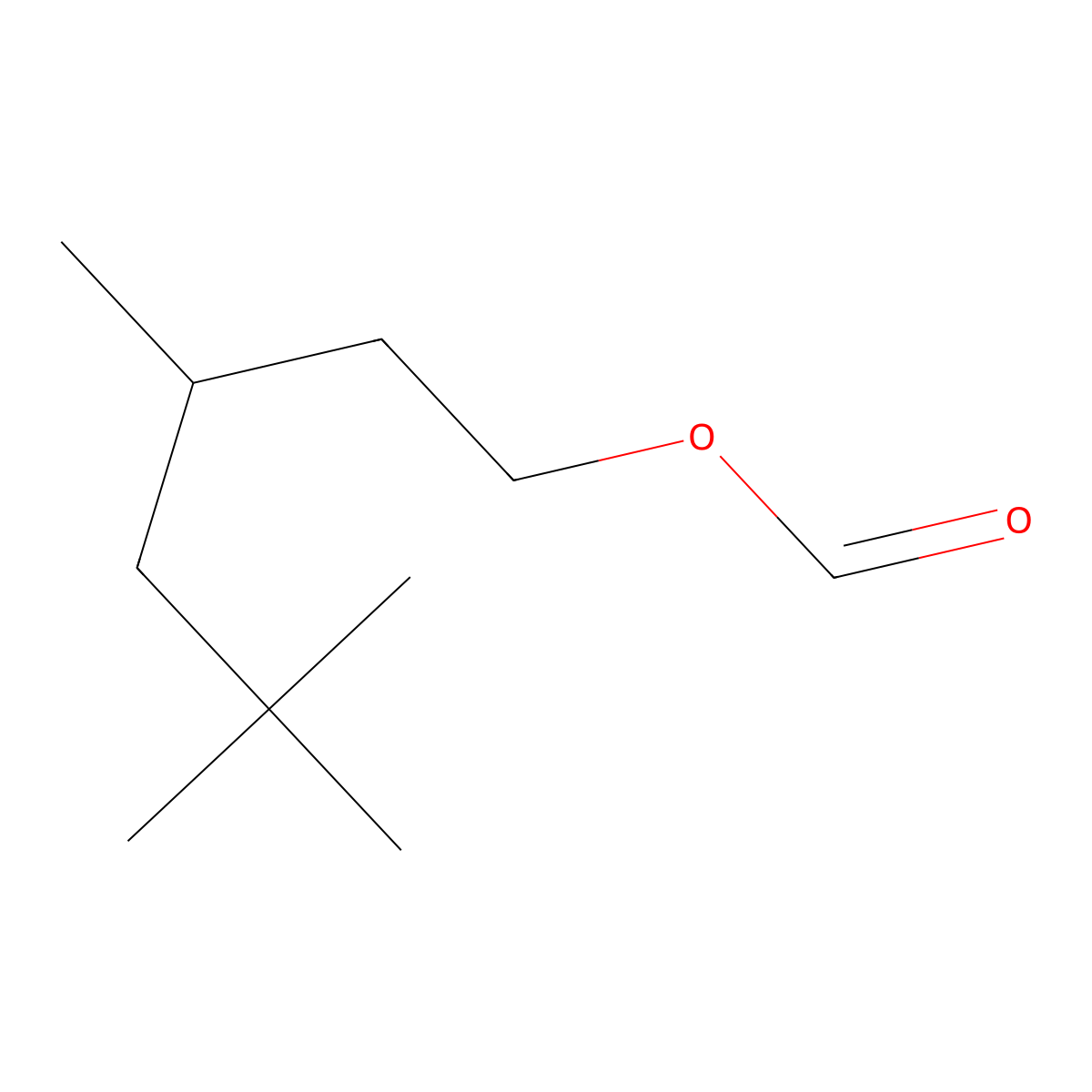 1-Hexanol, 3,5,5-trimethyl-, 1-formate molecular structure, CAS 67355-38-8