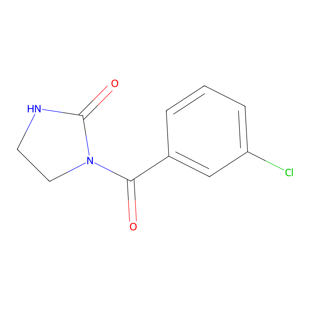 1-(3-Chlorobenzoyl)imidazolidin-2-one molecular structure, CAS 67357-54-4