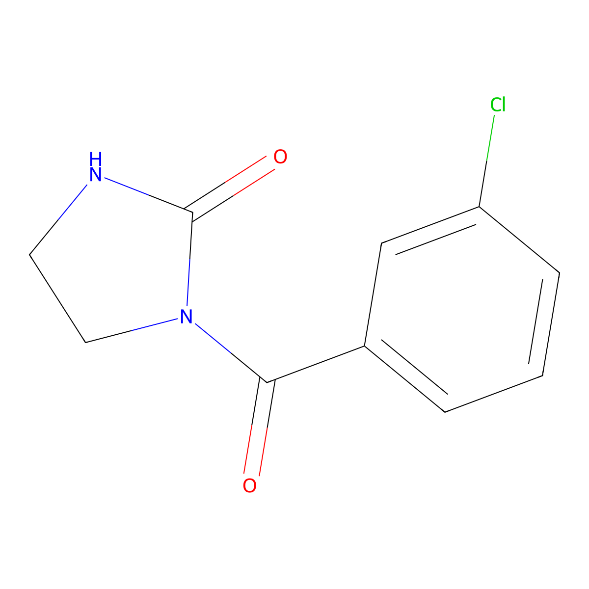 1-(3-Chlorobenzoyl)imidazolidin-2-one molecular structure, CAS 67357-54-4