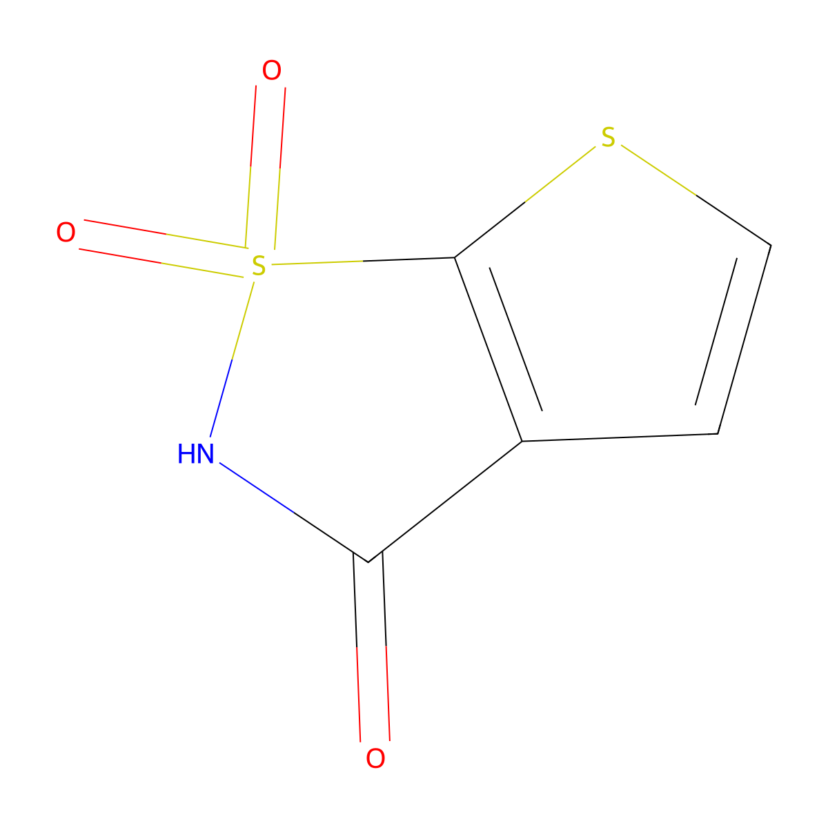 thieno[3,2-d]isothiazol-3(2H)-one 1,1-dioxide molecular structure, CAS 67357-92-0