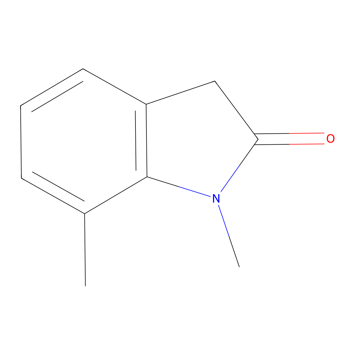 1,7-Dimethylindolin-2-one molecular structure, CAS 67358-21-8