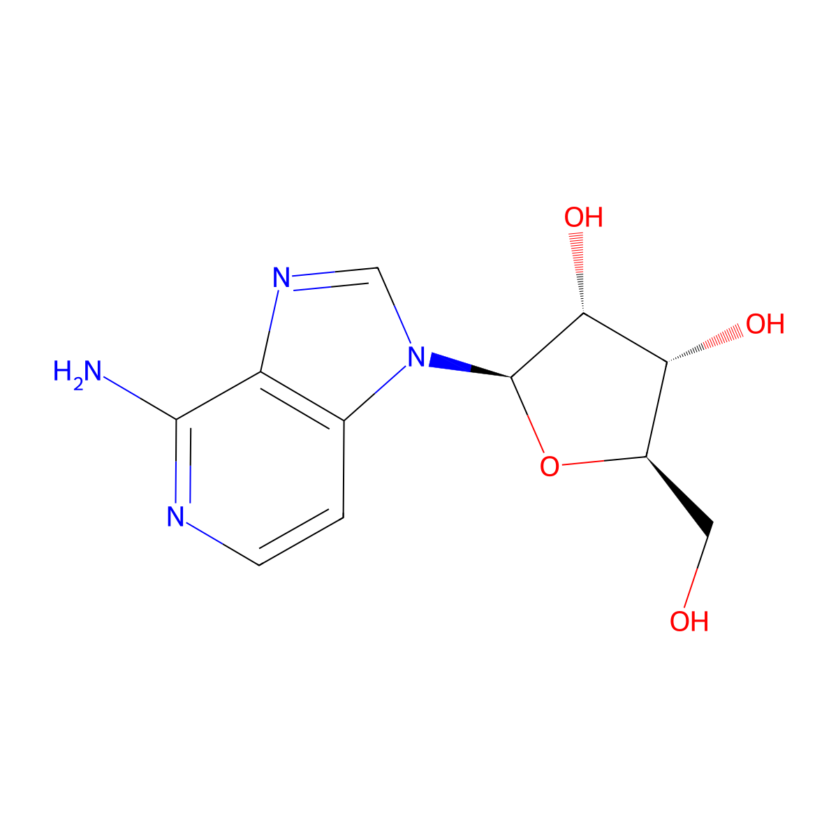 3-Deazaadenosine molecular structure, CAS 6736-58-9