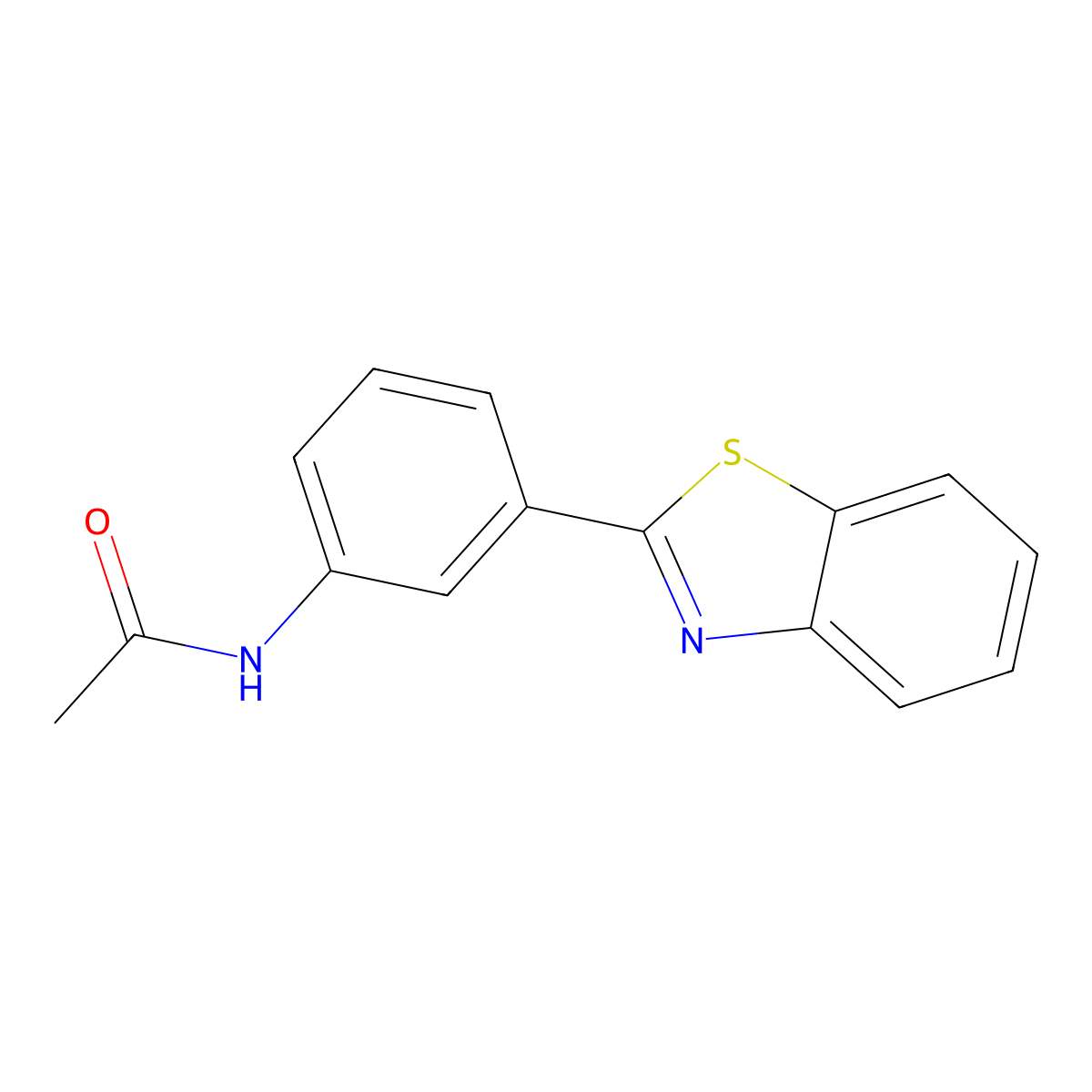 N-[3-(1,3-benzothiazol-2-yl)phenyl]acetamide molecular structure, CAS 67362-97-4