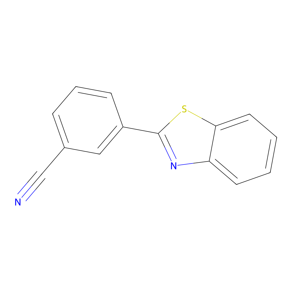 3-(1,3-Benzothiazol-2-yl)benzonitrile molecular structure, CAS 67362-99-6