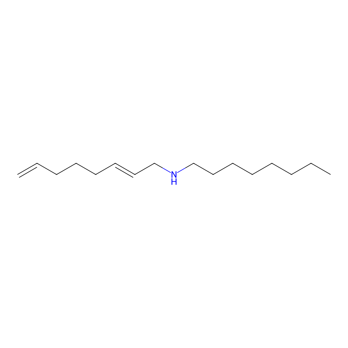 N-Octyl-2,7-octadienylamine molecular structure, CAS 67363-03-5