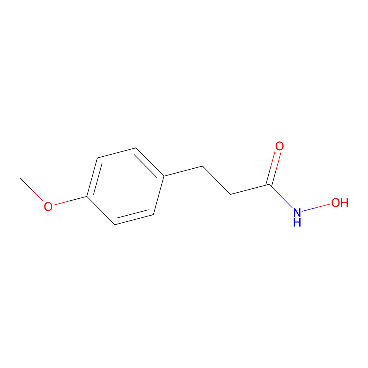 N-hydroxy-3-(4-methoxyphenyl)propanamide molecular structure, CAS 67363-26-2