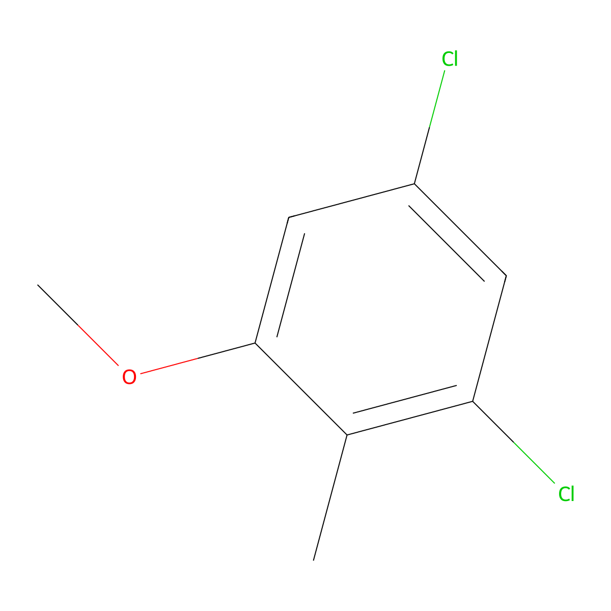 1,5-Dichloro-3-methoxy-2-methylbenzene molecular structure, CAS 67365-43-9
