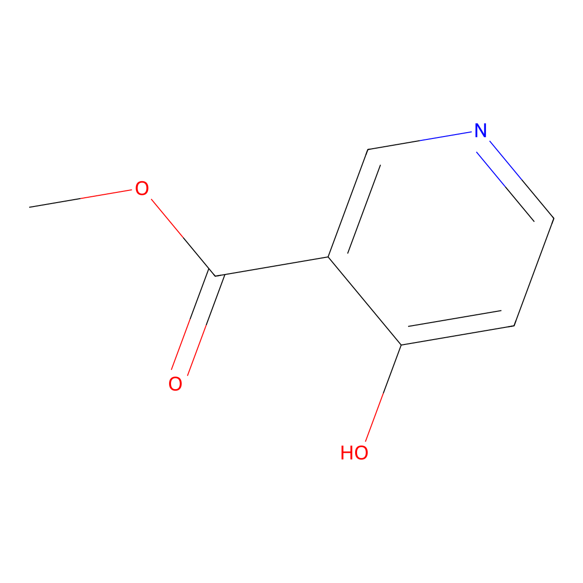 Methyl 4-hydroxynicotinate molecular structure, CAS 67367-24-2