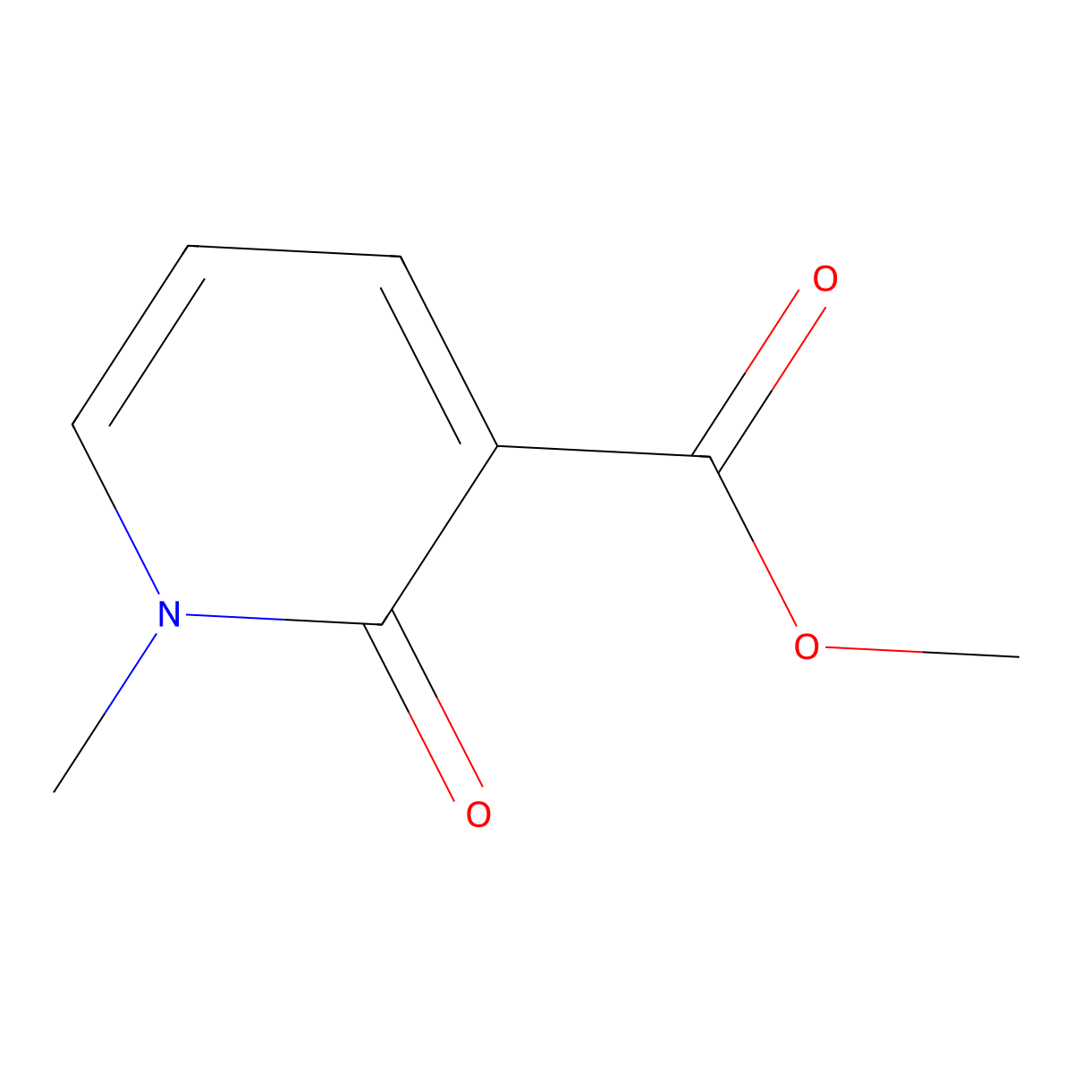 Methyl 1-methyl-2-oxo-1,2-dihydropyridine-3-carboxylate molecular structure, CAS 67367-27-5