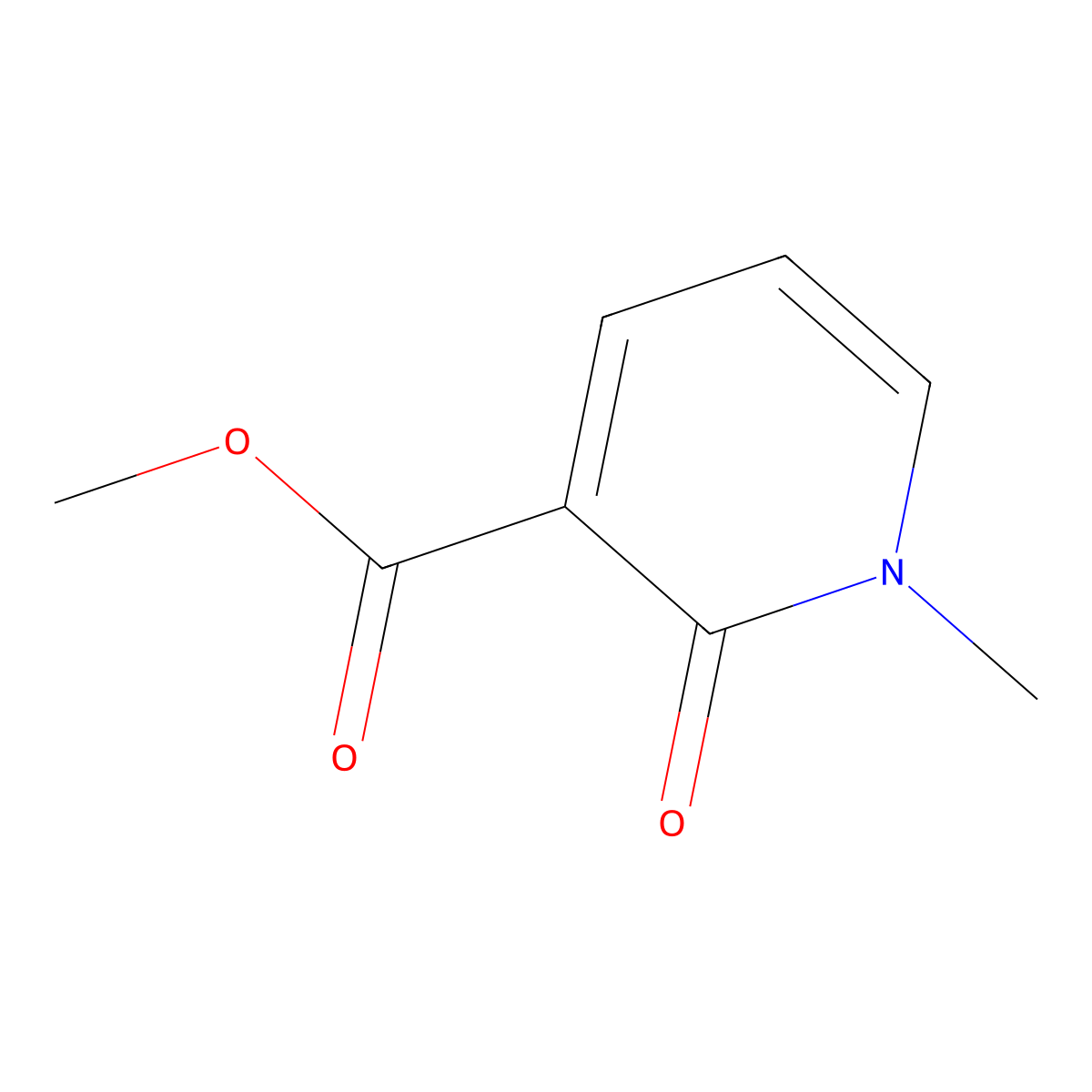 Methyl 1-methyl-2-oxo-1,2-dihydropyridine-3-carboxylate molecular structure, CAS 67367-27-5