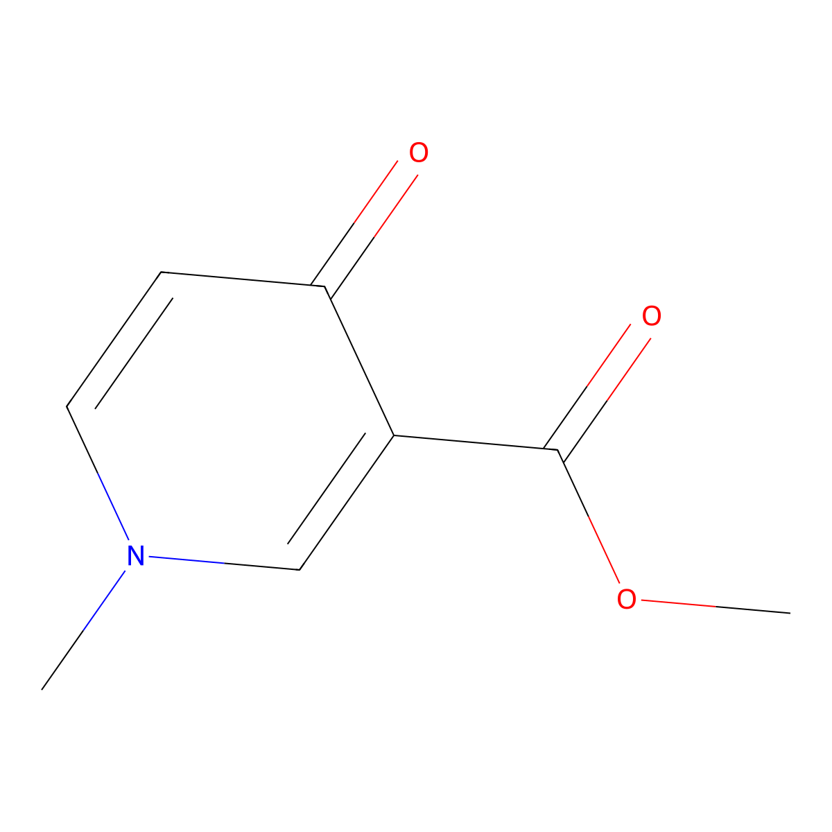 Methyl 1,4-dihydro-1-methyl-4-oxo-3-pyridinecarboxylate molecular structure, CAS 67367-28-6