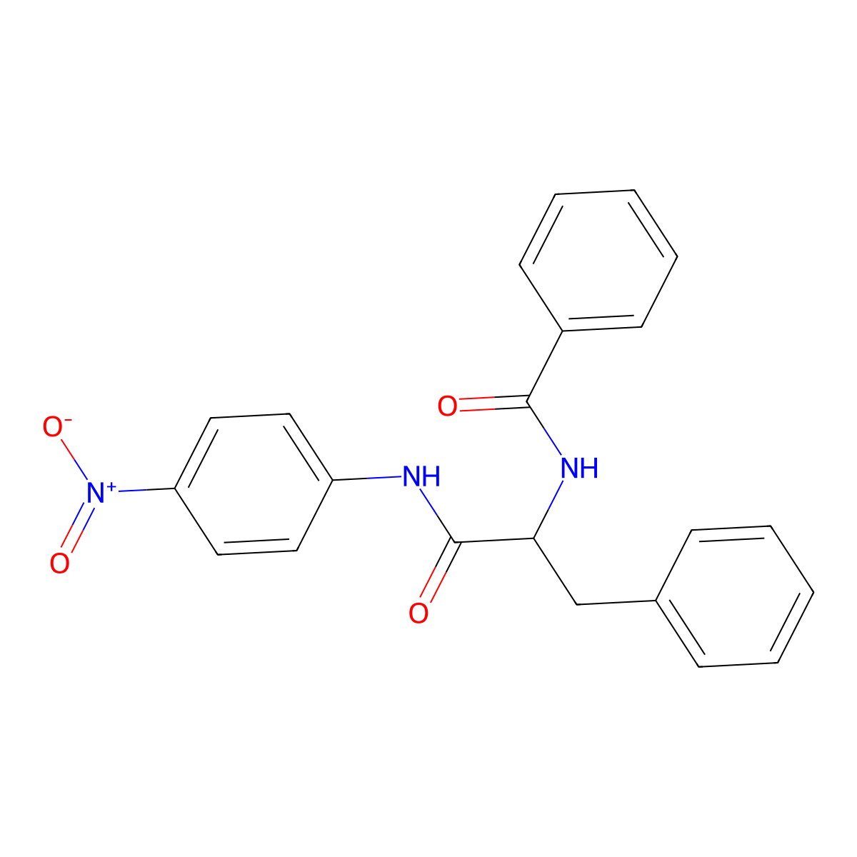 N-(4-nitrophenyl)-3-phenyl-2-(phenylformamido)propanamide molecular structure, CAS 67368-42-7