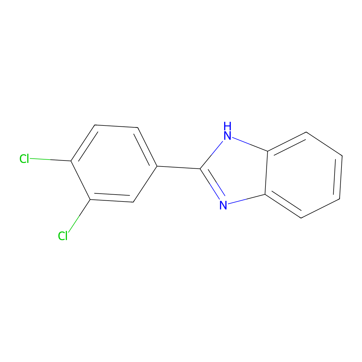 2-(3,4-Dichlorophenyl)-1H-benzimidazole molecular structure, CAS 67370-32-5