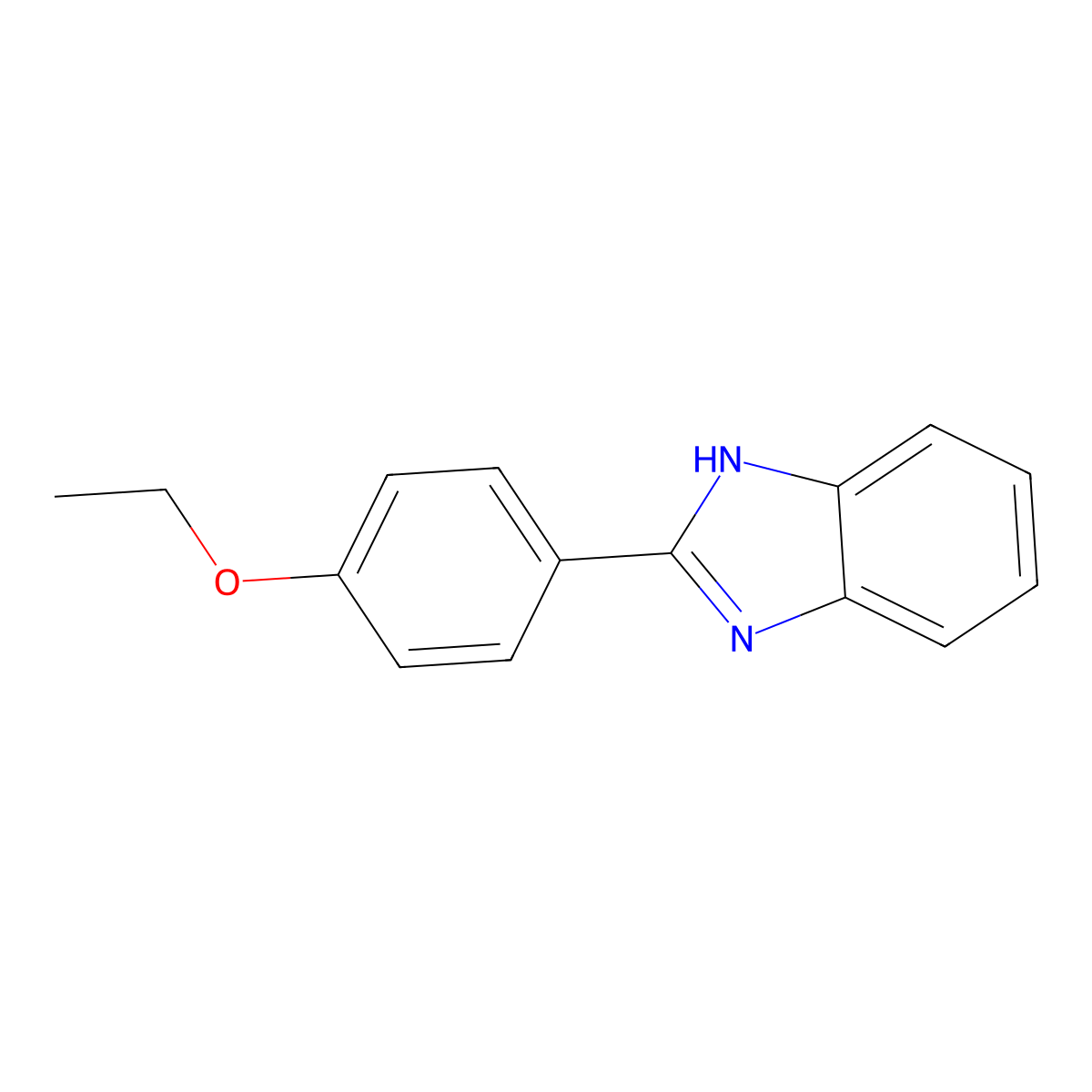 1H-Benzimidazole, 2-(4-ethoxyphenyl)- molecular structure, CAS 67370-33-6