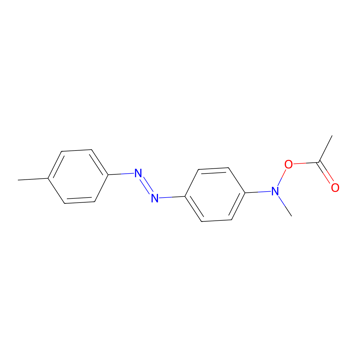 Benzenamine, N-(acetyloxy)-N-methyl-4-((4-methylphenyl)azo)- molecular structure, CAS 67371-64-6