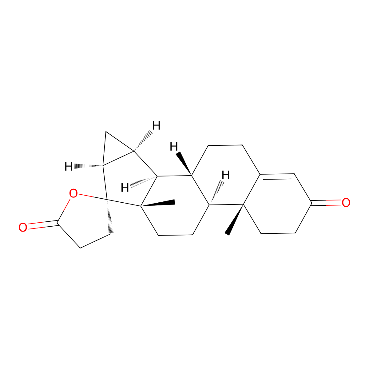 6,7-Desmethylene drospirenone molecular structure, CAS 67372-68-3