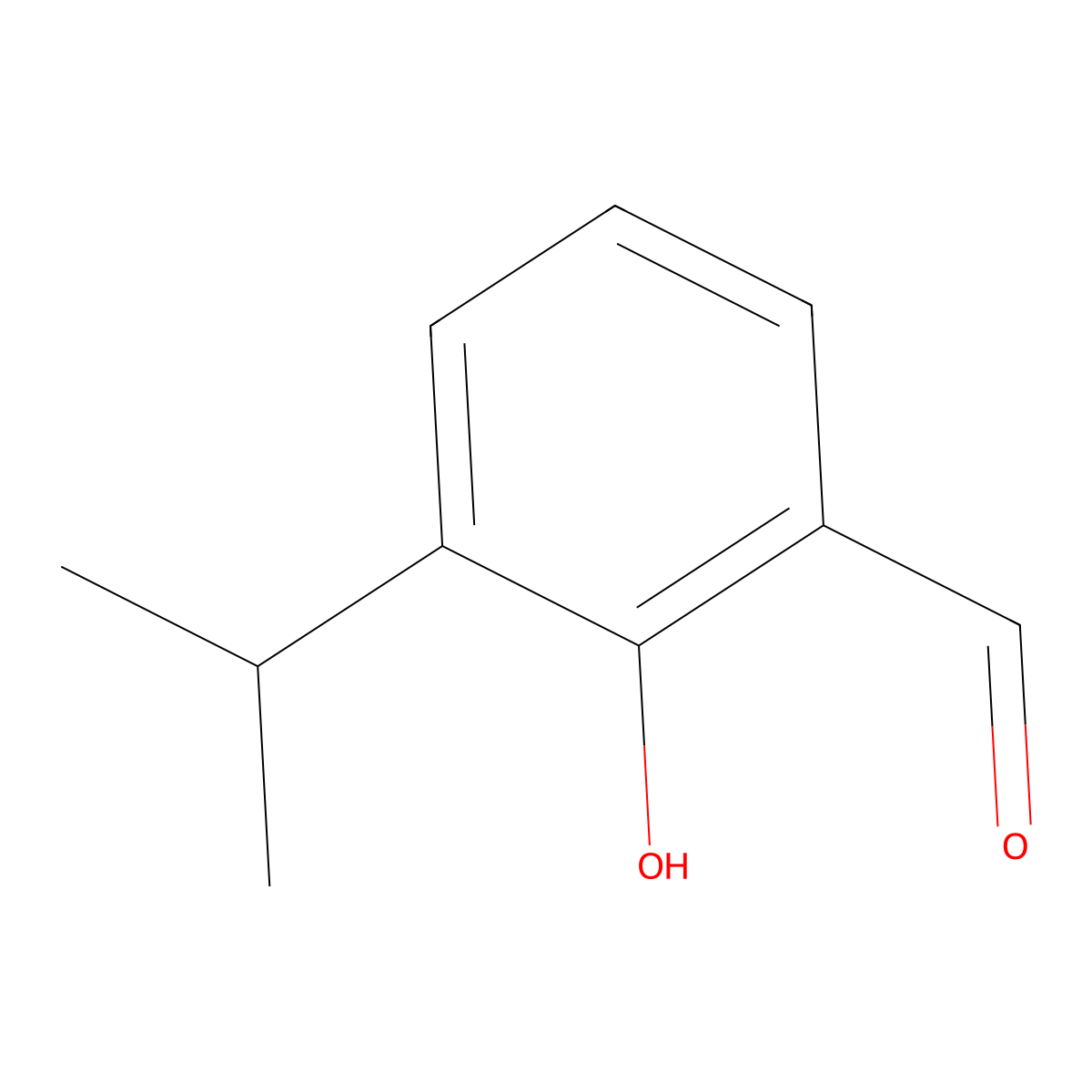 2-Hydroxy-3-isopropylbenzaldehyde molecular structure, CAS 67372-96-7