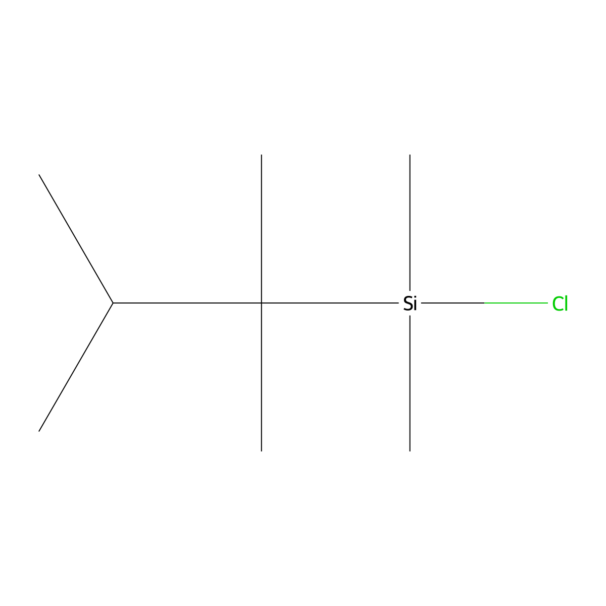 Dimethylthexylsilyl chloride molecular structure, CAS 67373-56-2