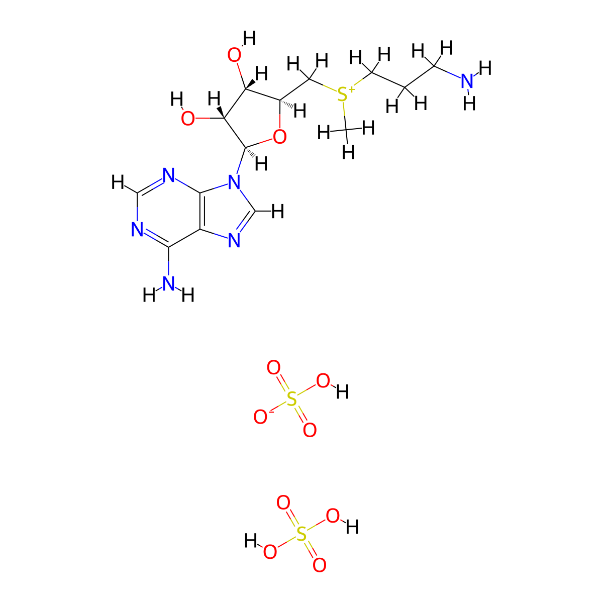 Decarboxylated S-Adenosylmethionine Sulfate Salt molecular structure, CAS 67380-81-8