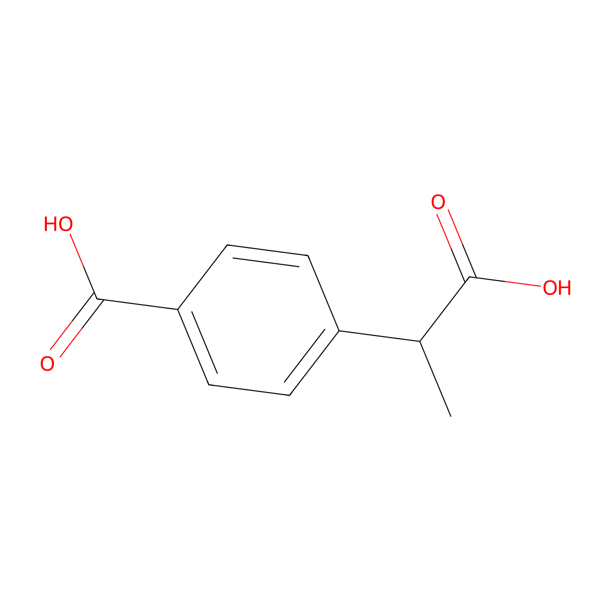 4-Carboxy-alpha-methylbenzeneacetic acid molecular structure, CAS 67381-50-4