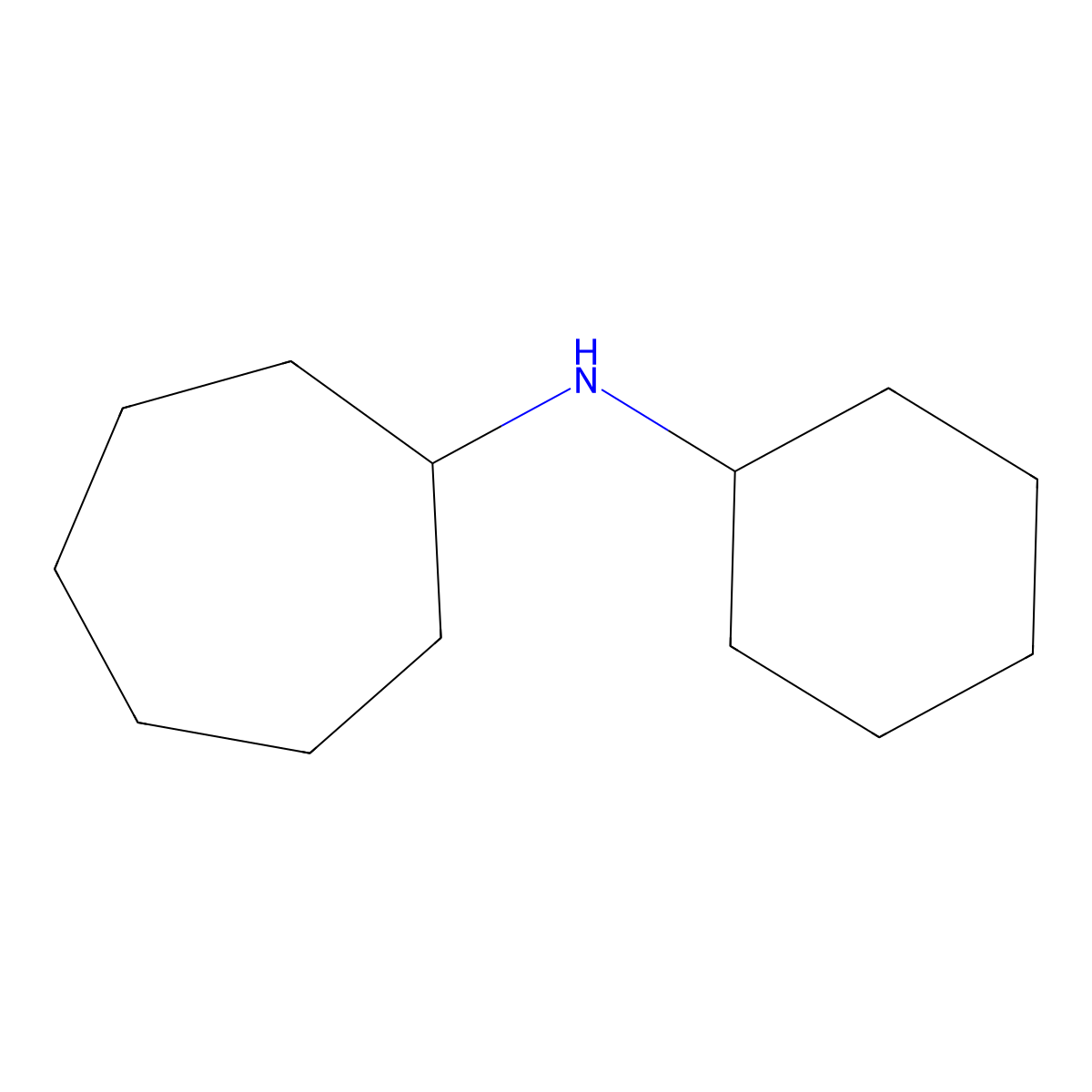 N-cyclohexylcycloheptanamine molecular structure, CAS 67381-51-5