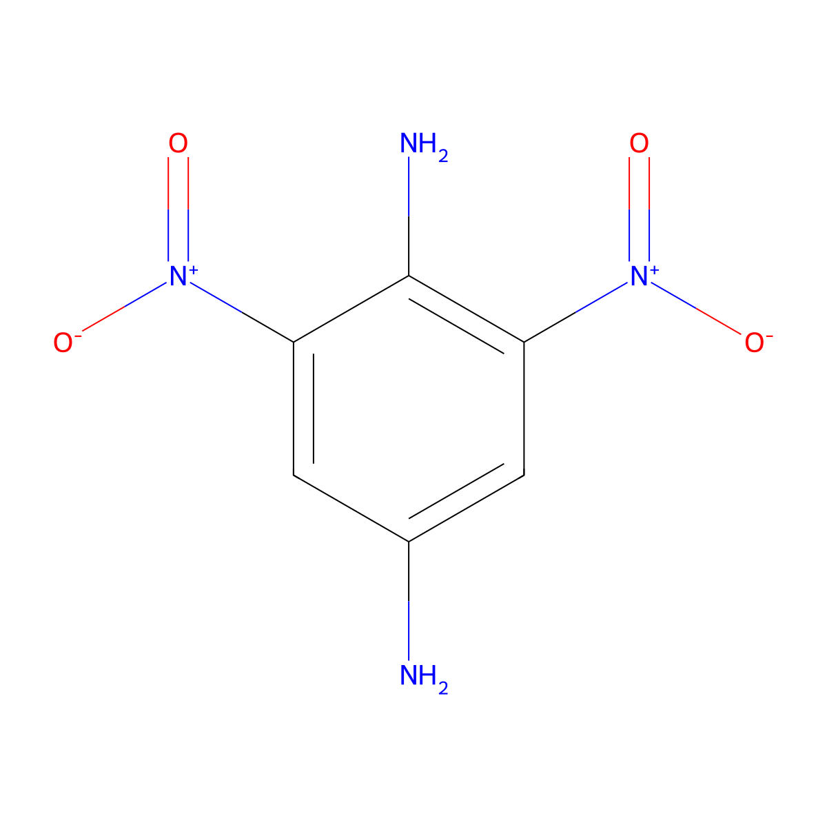 2,6-Dinitrobenzene-1,4-diamine molecular structure, CAS 67382-08-5