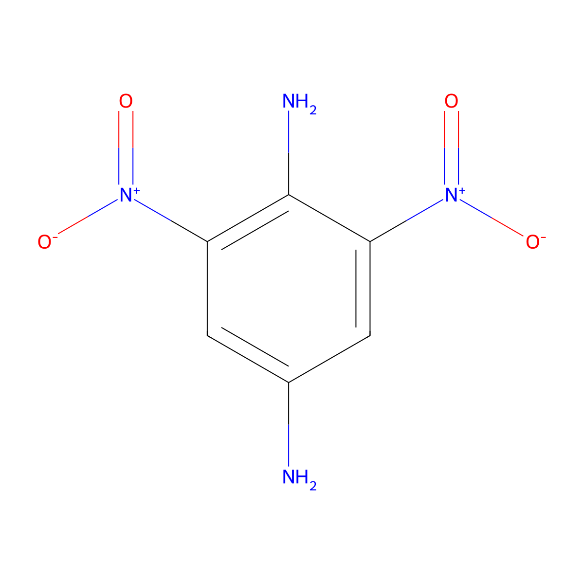 2,6-Dinitrobenzene-1,4-diamine molecular structure, CAS 67382-08-5