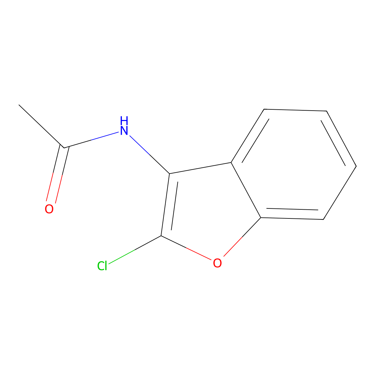 N-(2-Chloro-1-benzofuran-3-yl)acetamide molecular structure, CAS 67382-11-0