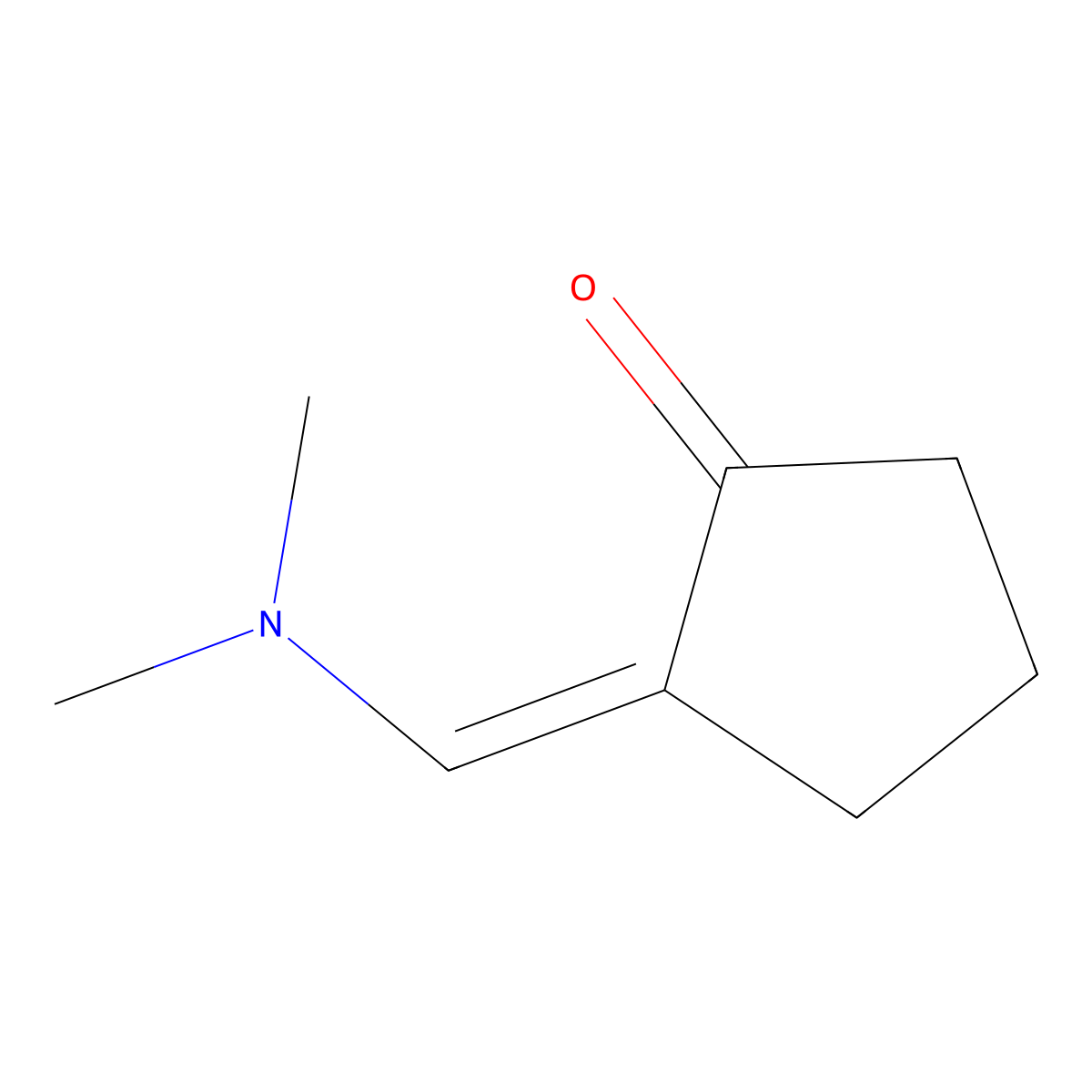 2-Dimethylaminomethylenecyclopentanone molecular structure, CAS 67382-33-6
