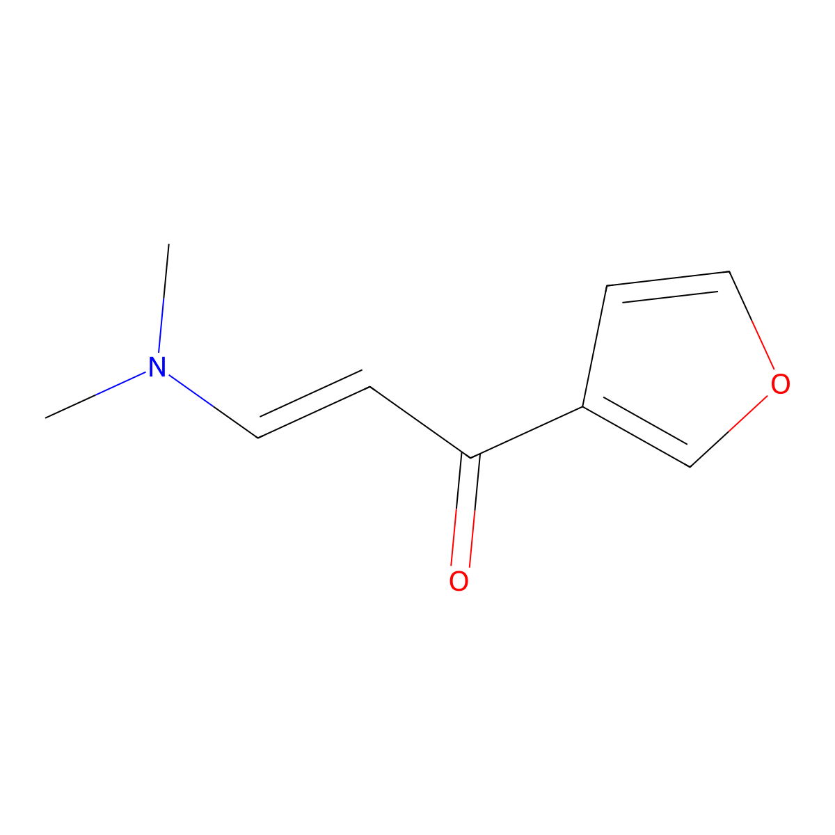 (E)-3-(dimethylamino)-1-(furan-3-yl)prop-2-en-1-one molecular structure, CAS 67382-49-4