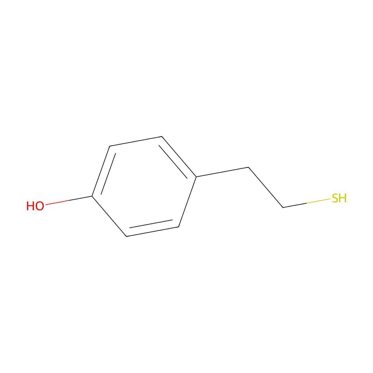 4-(2-Mercaptoethyl)phenol molecular structure, CAS 67382-72-3