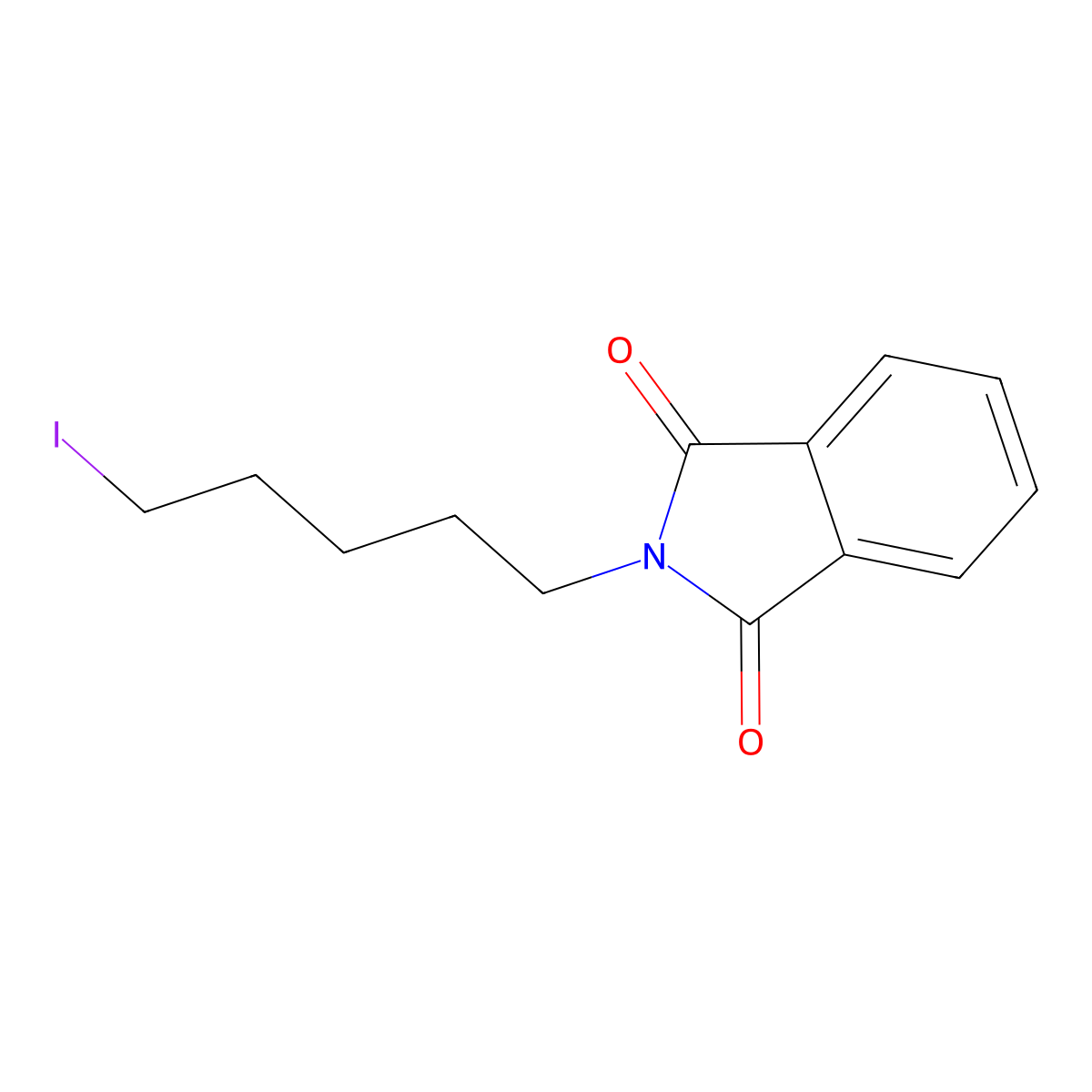 2-(5-Iodopentyl)isoindole-1,3-dione molecular structure, CAS 67382-73-4