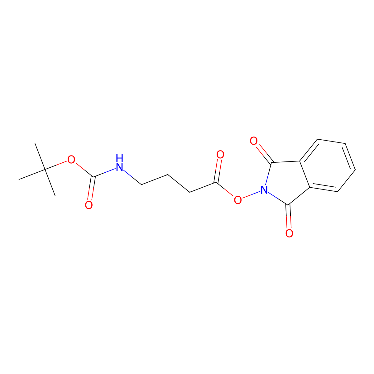 1,3-Dihydro-1,3-dioxo-2H-isoindol-2-yl 4-(((1,1-dimethylethoxy)carbonyl)amino)butanoate molecular structure, CAS 67385-11-9