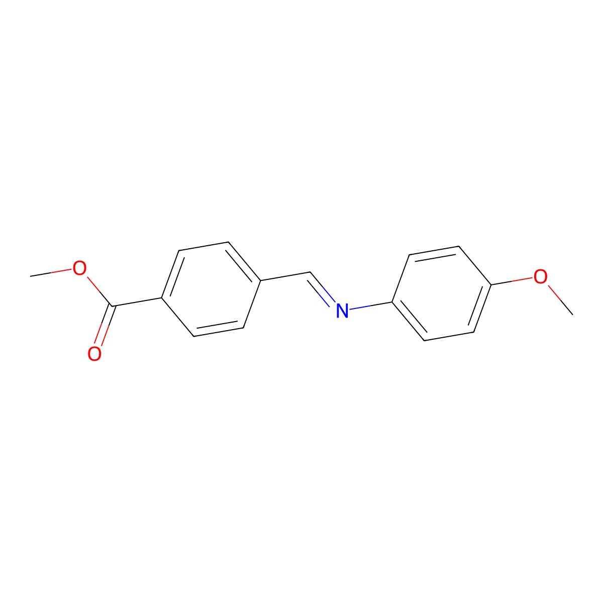methyl 4-{(E)-[(4-methoxyphenyl)imino]methyl}benzoate molecular structure, CAS 673855-94-2