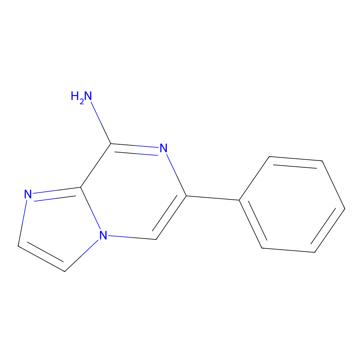 6-Phenylimidazo[1,2-a]pyrazin-8-amine molecular structure, CAS 673857-28-8