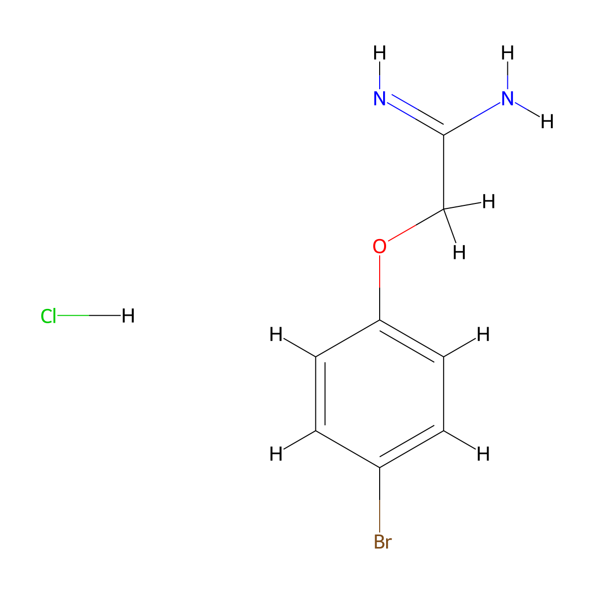 2-(4-Bromophenoxy)ethanimidamide hydrochloride molecular structure, CAS 67386-39-4