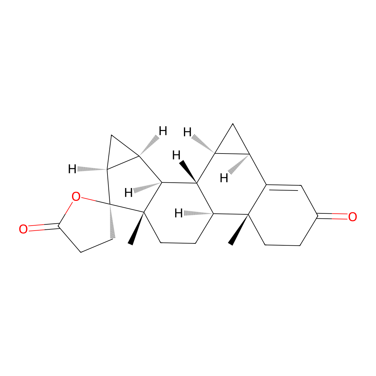 Drospirenone molecular structure, CAS 67392-87-4