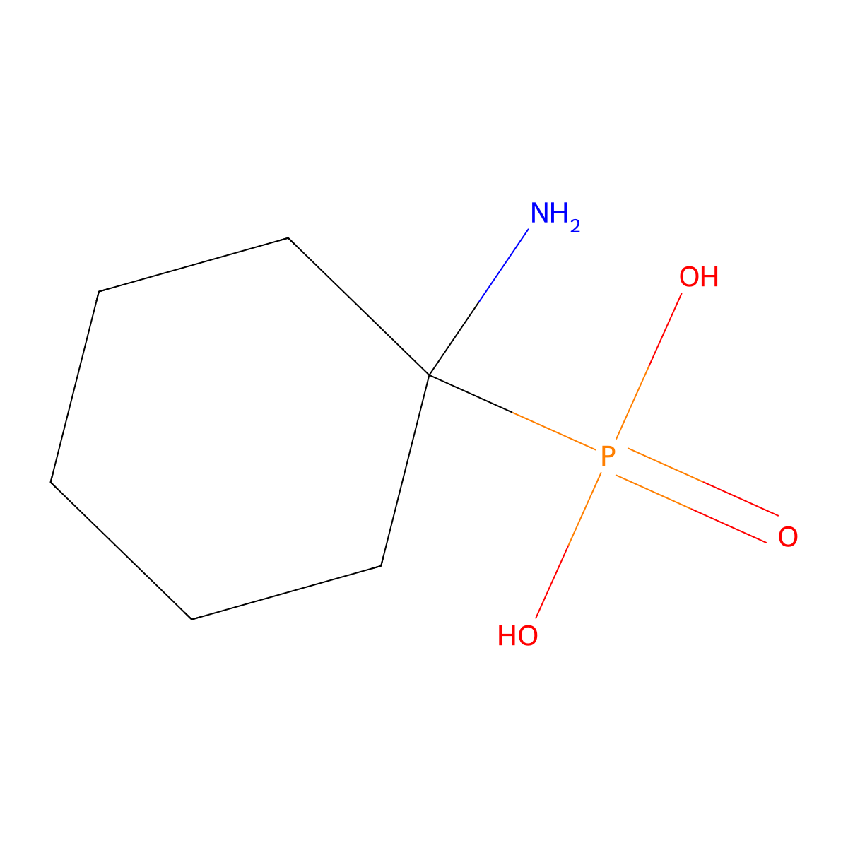 (1-Aminocyclohexyl)phosphonic acid molecular structure, CAS 67398-11-2
