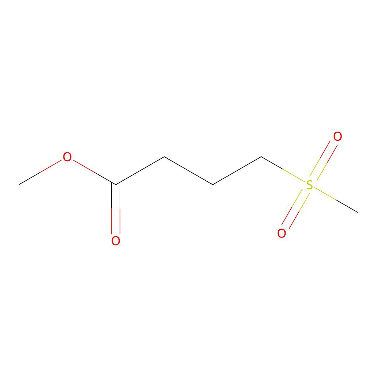 Methyl 4-methanesulfonylbutanoate molecular structure, CAS 67399-14-8