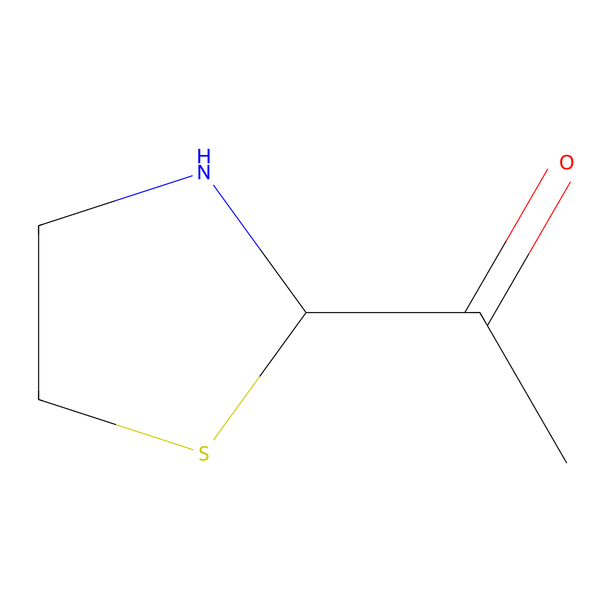 Ethanone, 1-(2-thiazolidinyl)- molecular structure, CAS 67399-73-9