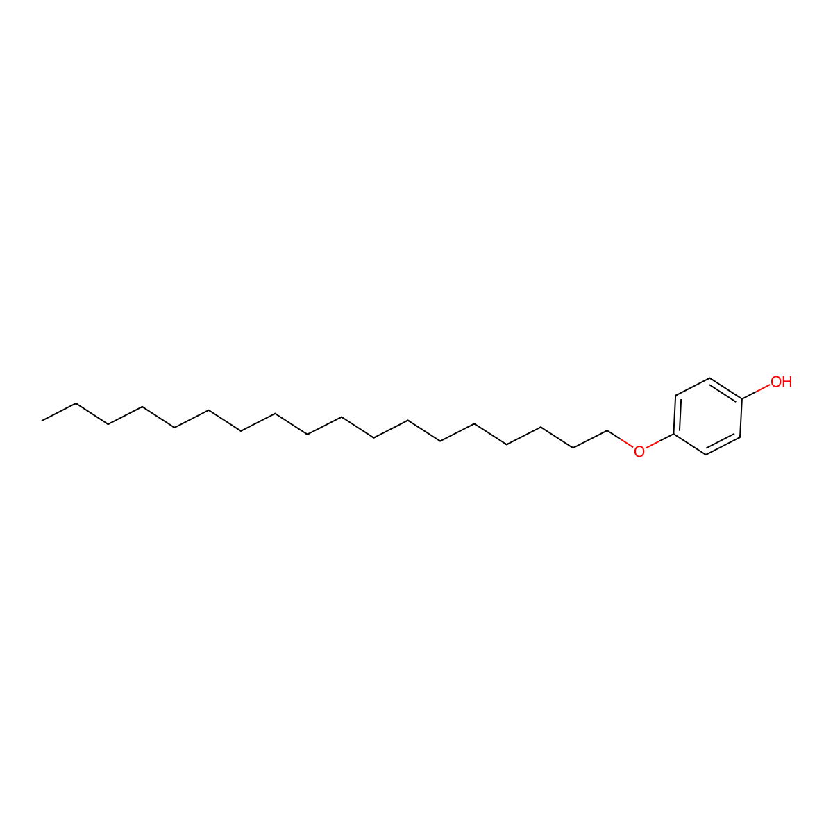 4-(Octadecyloxy)phenol molecular structure, CAS 67399-92-2