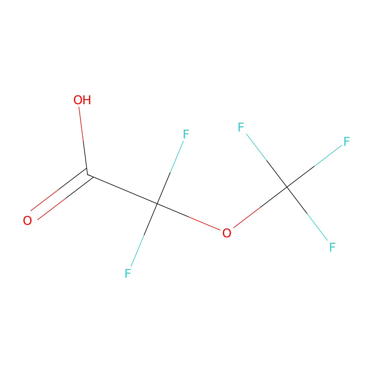 Perfluoro-2-methoxyacetic acid molecular structure, CAS 674-13-5
